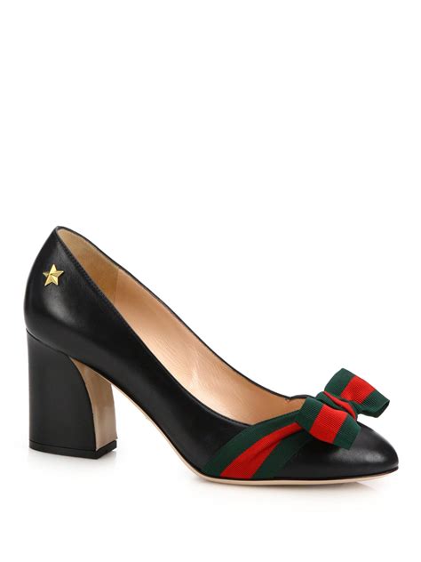 Gucci Aline Block Heel Pumps 